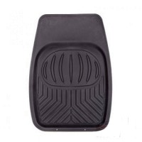 Коврик автомобильный AUTOPROFI для переднего ряда, универсальный, ванночка, 70х50см, материал ПВХ чёрный (RUS-105f BK)