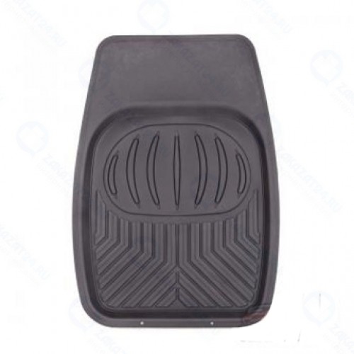 Коврик автомобильный AUTOPROFI для переднего ряда, универсальный, ванночка, 70х50см, материал ПВХ чёрный (RUS-105f BK)