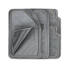 Коврики автомобильные AUTOPROFI универсальные, отстёгивающийся ковролин, ПВХ серый (MAT-420 GY)