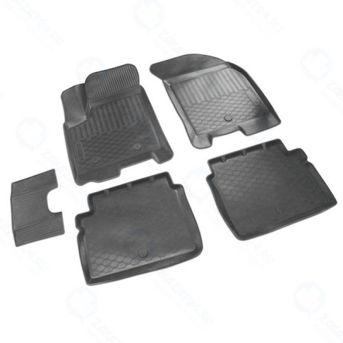 Коврики салона Rival для Chevrolet Aveo I T200/T250 SD, HB (2003-2012)/Ravon Nexia R3 SD (2016-н.в.), полиуретан, 5 шт. (11001004)