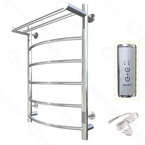 Полотенцесушитель ТРУГОР ЛЦ 80х40 7 перекл ДУГА ПОЛКА унив (скрыт подкл,таймер,351Вт)
