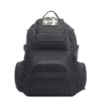 Рюкзак тактический HUNTSMAN RU 011 цвет черный ткань оксфорд (Объем 40 л)