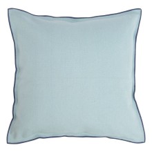 Чехол для подушки Tkano из фактурного хлопка с контрастным кантом, голубой, 45х45 см