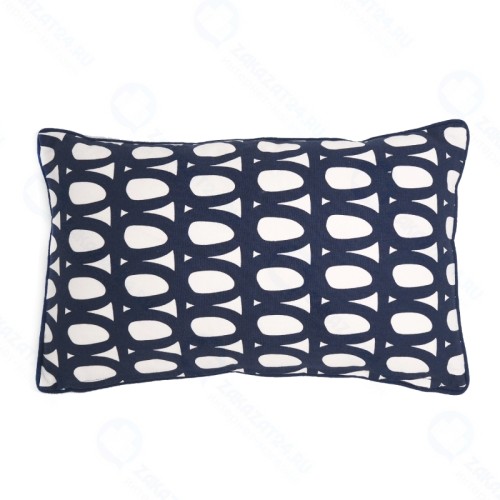 Чехол для подушки Tkano с двустронним принтом Twirl 30х50, темно-синий