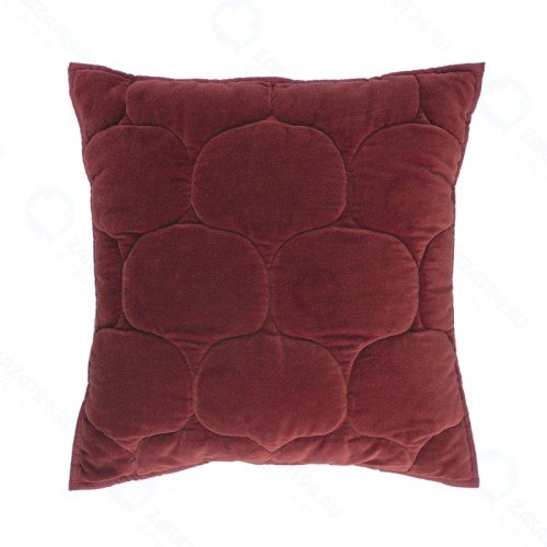 Чехол на подушку Tkano Хвойное утро 45х45 бархатный, бордовый