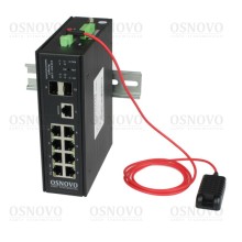 Промышленный управляемый (L2+) HiPoE коммутатор OSNOVO SW-80802/ILS(port 90W,300W)