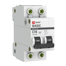 Автоматический выключатель EKF Basic 2P 16А (C) 4,5кА ВА 47-29 (mcb4729-2-16C)