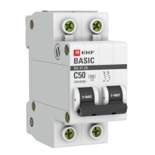 Автоматический выключатель EKF Basic 2P 50А (C) 4,5кА ВА 47-29 (mcb4729-2-50C)
