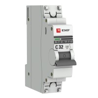 Автоматический выключатель EKF PROxima 1P 32А (C) 4,5kA ВА 47-63 (mcb4763-1-32C-pro)