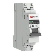 Автоматический выключатель EKF PROxima 1P 40А (C) 4,5kA ВА 47-63 (mcb4763-1-40C-pro)