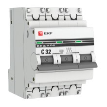 Автоматический выключатель EKF PROxima 3P 32А (C) 4,5kA ВА 47-63 (mcb4763-3-32C-pro)