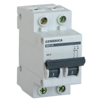 Автоматический выключатель GENERICA 2п C 6А 4.5кА ВА47-29, MVA25-2-006-C