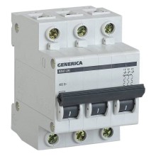 Автоматический выключатель GENERICA 3п C 6А 4.5кА ВА47-29, MVA25-3-006-C