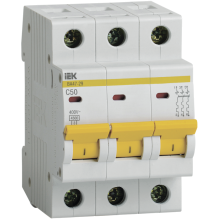 Автоматический выключатель IEK ВА47-29 3Р 50А 4,5кА х-ка С, MVA20-3-050-C