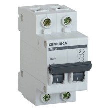 Автоматический выключатель IEK 2п C 40А 4.5кА ВА47-29 GENERICA MVA25-2-040-C
