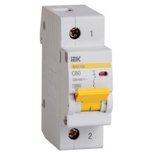 Автоматический выключатель IEK ВА 47-100 1Р 80А 10 кА х-ка С, MVA40-1-080-C