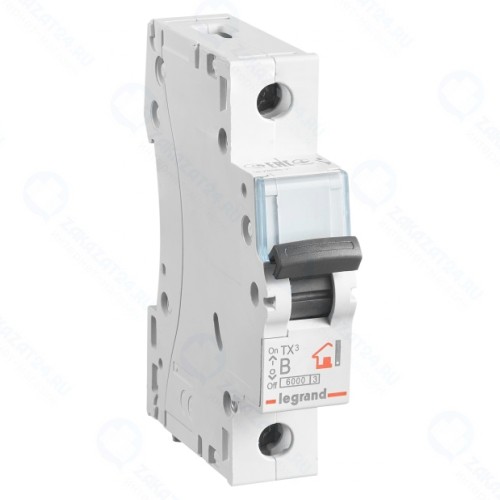 Автоматический выключатель Legrand 1п B 10А 6кА TX3 6000 1мод. 230/400В, 403970
