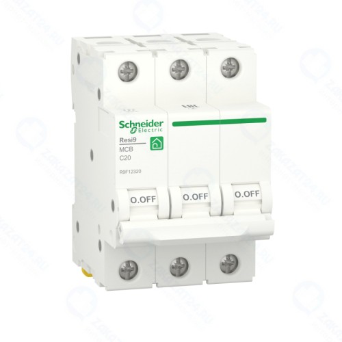 Автоматический выключатель SCHNEIDER ELECTRIC RESI9 (АВ) С 20А 3P 6000А, R9F12320