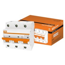 Автоматический выключатель TDM Electric ВА47-100 3Р 125А 10кА х-ка С (SQ0207-0091)