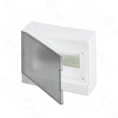 Бокс настенный ABB 12М серая прозрачная дверь (с клеммами) Basic E