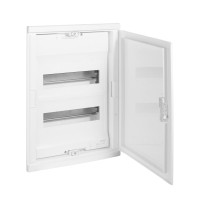 Щит встраиваемый Legrand Nedbox - со скругленной дверью белой RAL 9010 - 2 рейки - 24+4 модуля