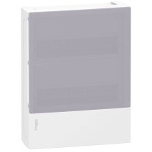 Щит навесной с дымчатой дверью SCHNEIDER ELECTRIC MINI PRAGMA 2РЯД/24МОД, IP40 MIP12212T
