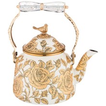 Чайник AGNESS эмалированный со складывающейся ручкой, серия ренессанс 2,5л подходит для индукцион.пл 950-161