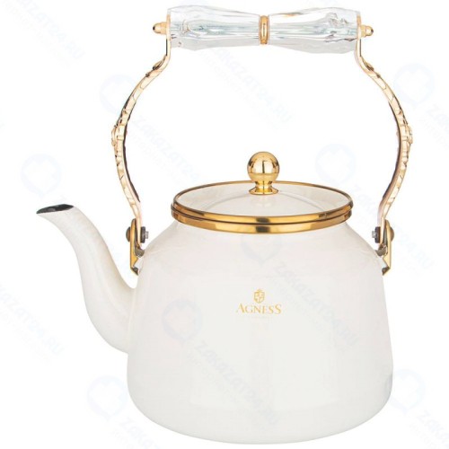 Чайник AGNESS эмалированный со складывающейся ручкой, серия тюдор 2,5л, 950-235