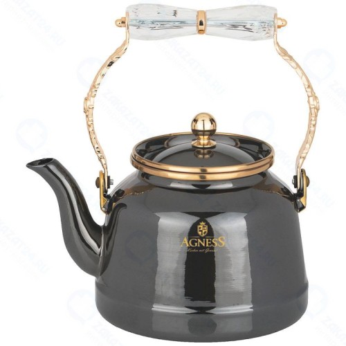 Чайник AGNESS эмалированный со складывающейся ручкой, серия тюдор 2,5л, 950-237