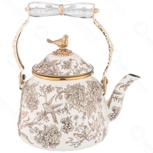 Чайник эмалированный AGNESS со складывающейся ручкой, серия royal garden 2,5л 950-079