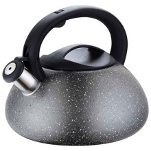 Чайник HITT Starlight со свистком, серый мрамор, 3 л H01034