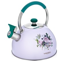 Чайник Vensal Provence с ручкой из нержавеющей стали и силикона 2,5 л, VS3000