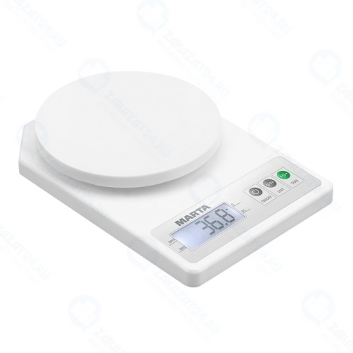 Весы кухонные MARTA MT-1637 белый жемчуг