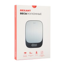 Весы кухонные REXANT с платформой из нержавеющей стали, до 5 кг