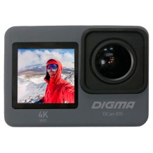 Экшн-камера Digma DiCam 870 серый, WifFi, 4K