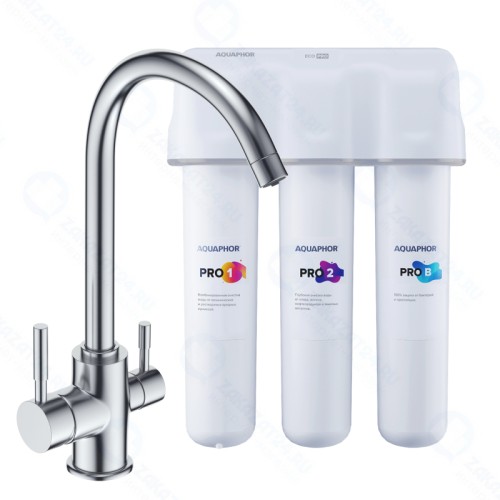 Фильтр для воды под мойку АКВАФОР Кристалл ECO PRO со смесителем 2в1 С125