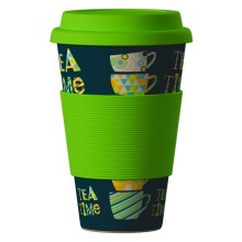 Термокружка ЭКО из бамбукового волокна BambooCup Зеленый Чай, 400 мл Термокружка ЭКО из бамбукового волокна BambooCup Зеленый Чай, 400 мл