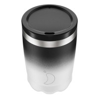 Термокружка Chilly's Bottles Coffee Cup, 340 мл, черно-белая