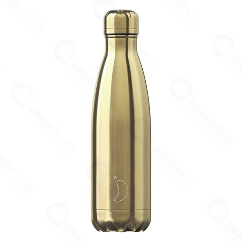Термос Chilly's Bottles Chrome, 500 мл, золотой