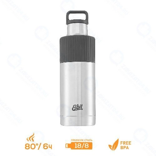 Термос Esbit SCULPTOR, из нержавеющей стали с резиновой накладкой, стальная, 1.0 л