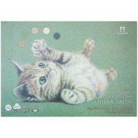 Планшет для пастелей Лилия Холдинг 15л. А4 "Теплые цвета", 160г/м2, 5 цветов, "Холст"