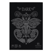 Папка для эскизов/планшет PALAZZO А4 210х297 мм, 30 листов, 160 г/м2, ЧЕРНЫЙ офсет, твердая подложка, "DARK", ПЛ-2541 Папка для эскизов/планшет PALAZZO А4 210х297 мм, 30 листов, 160 г/м2, ЧЕРНЫЙ офсет, твердая подложка, "DARK", ПЛ-2541
