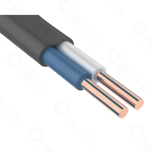 Кабель твердый плоский негорючий малодымный Falcon eye ВВГп-нг(А) LS 2x2,5 (10М) ГОСТ