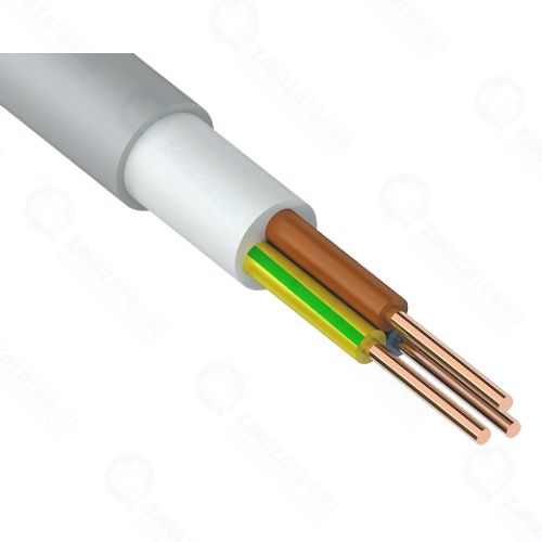 Кабель твёрдый круглый Falcon eye NYM-J 3х2,5 100м ГОСТ