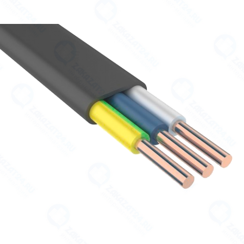 Кабель твердый плоский негорючий Falcon eye ВВГп-нг 3x2,5 ГОСТ (10М)