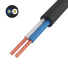 Провод REXANT ПВС 2x0,75 кв. мм, черный, 10 метров, медный, ГОСТ