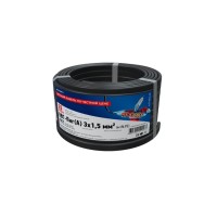 Кабель REXANT ВВГ-Пнг(А) 3x1,5 кв. мм, 20 метров, медный, ГОСТ