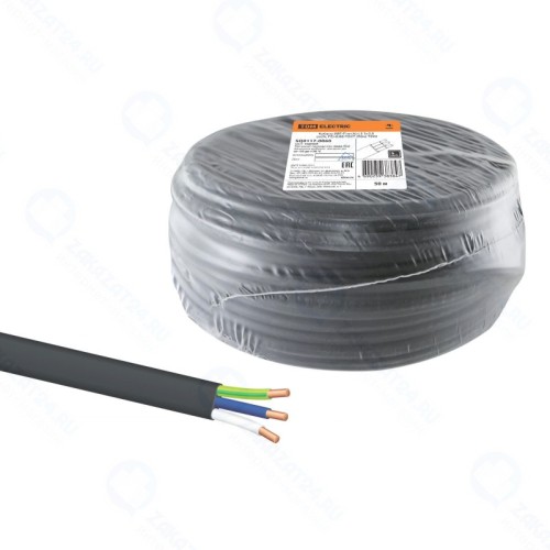 Кабель TDM Electric ВВГ-П нг(А)-LS 3х2,5 ок(N, PE)-0,66 ГОСТ (50м)
