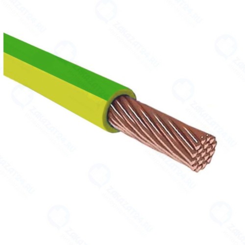 Провод TDM Electric ПуГВ (ПВ-3) 1х4,0 ГОСТ (300м), желто-зеленый