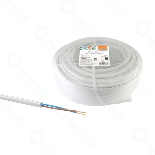 Провод TDM Electric ПВСмб 2х2,5 (100м), белый Народный